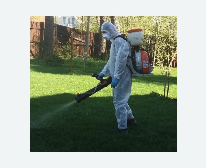 Обработка территории от клещей в Крылатском районе Москвы